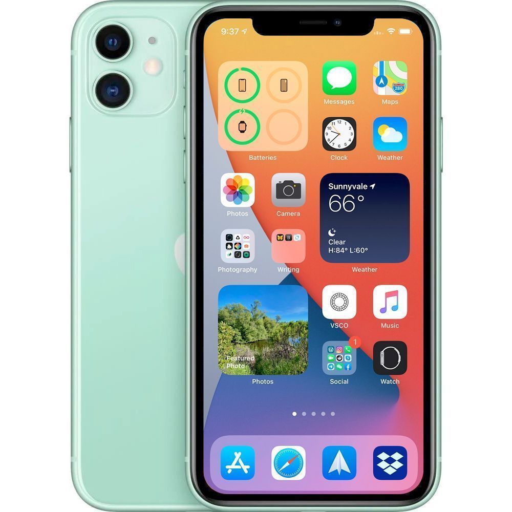 Смартфон Apple iPhone 11 128 ГБ зеленый купить по цене от 46 890